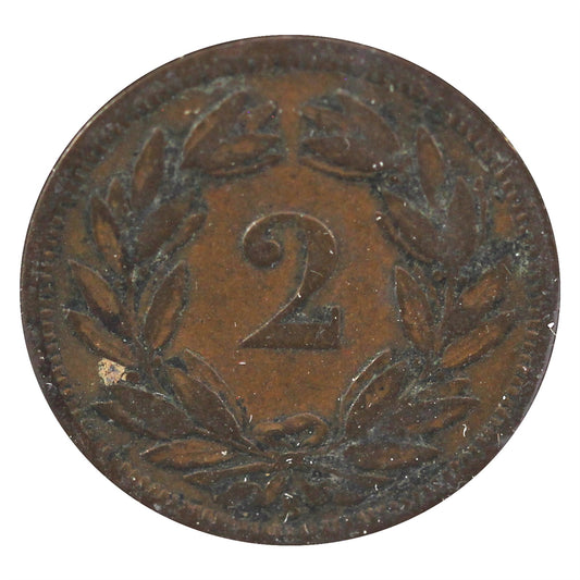 Switzerland 1886B 2 Rappen VF-EF (VF30)