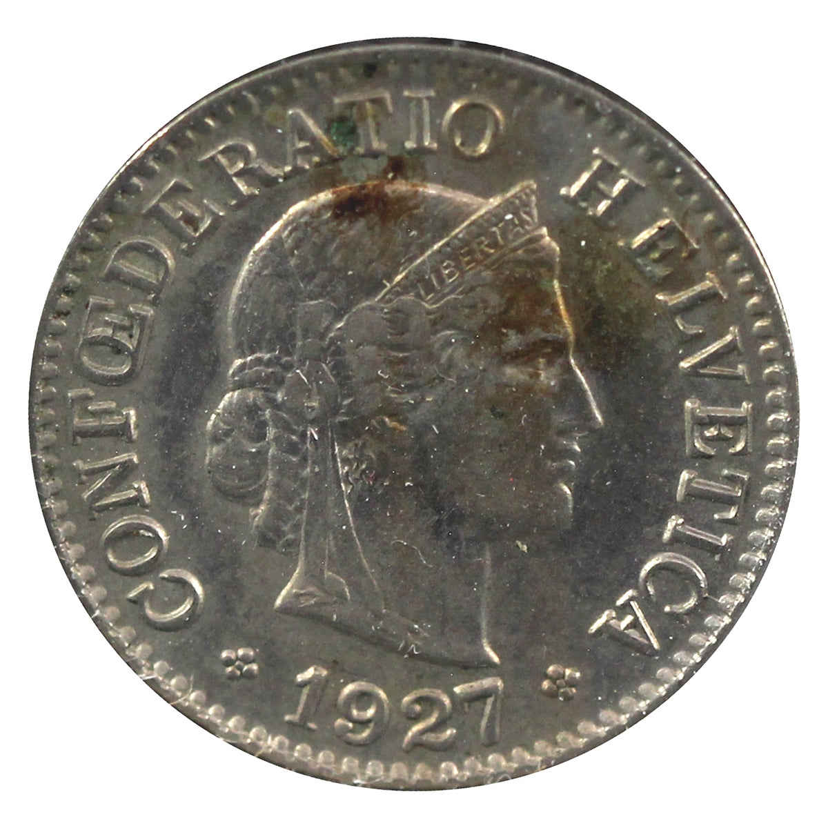 Switzerland 1927B 5 Rappen Extra Fine (EF40)