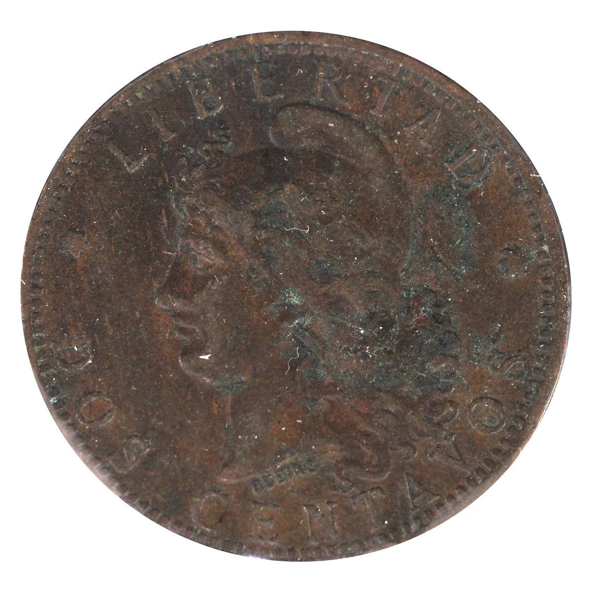 Argentina 1883 2 Centavos Extra Fine (EF-40)