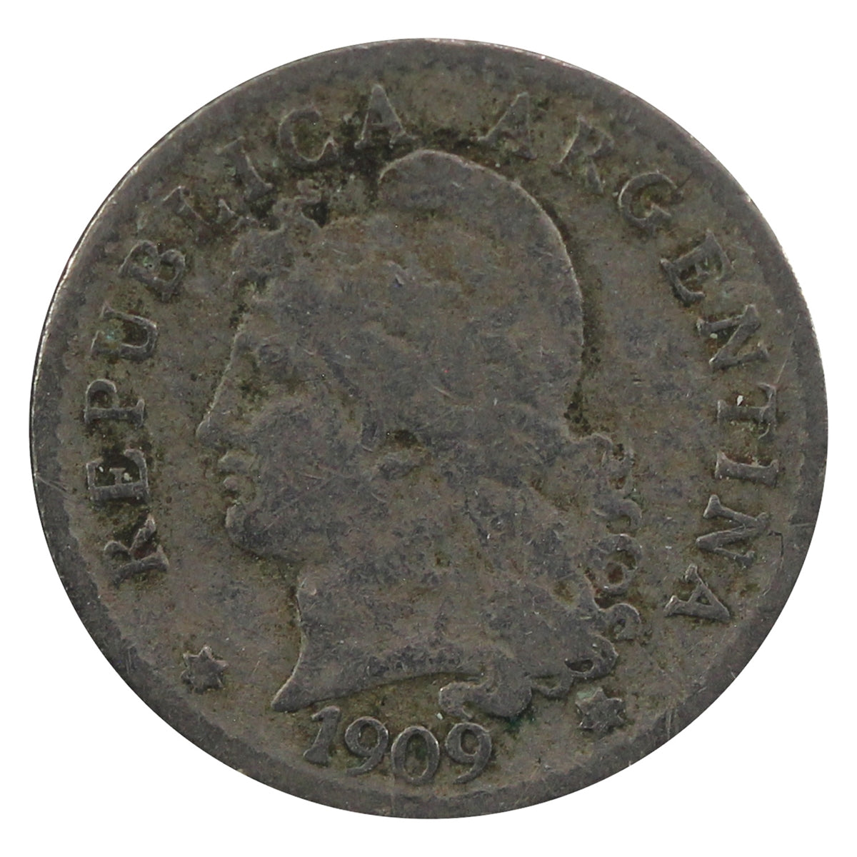 Argentina 1909 5 Centavos Very Fine (VF-20)