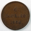 Guernsey 1864 4 Doubles Extra Fine (EF40) $