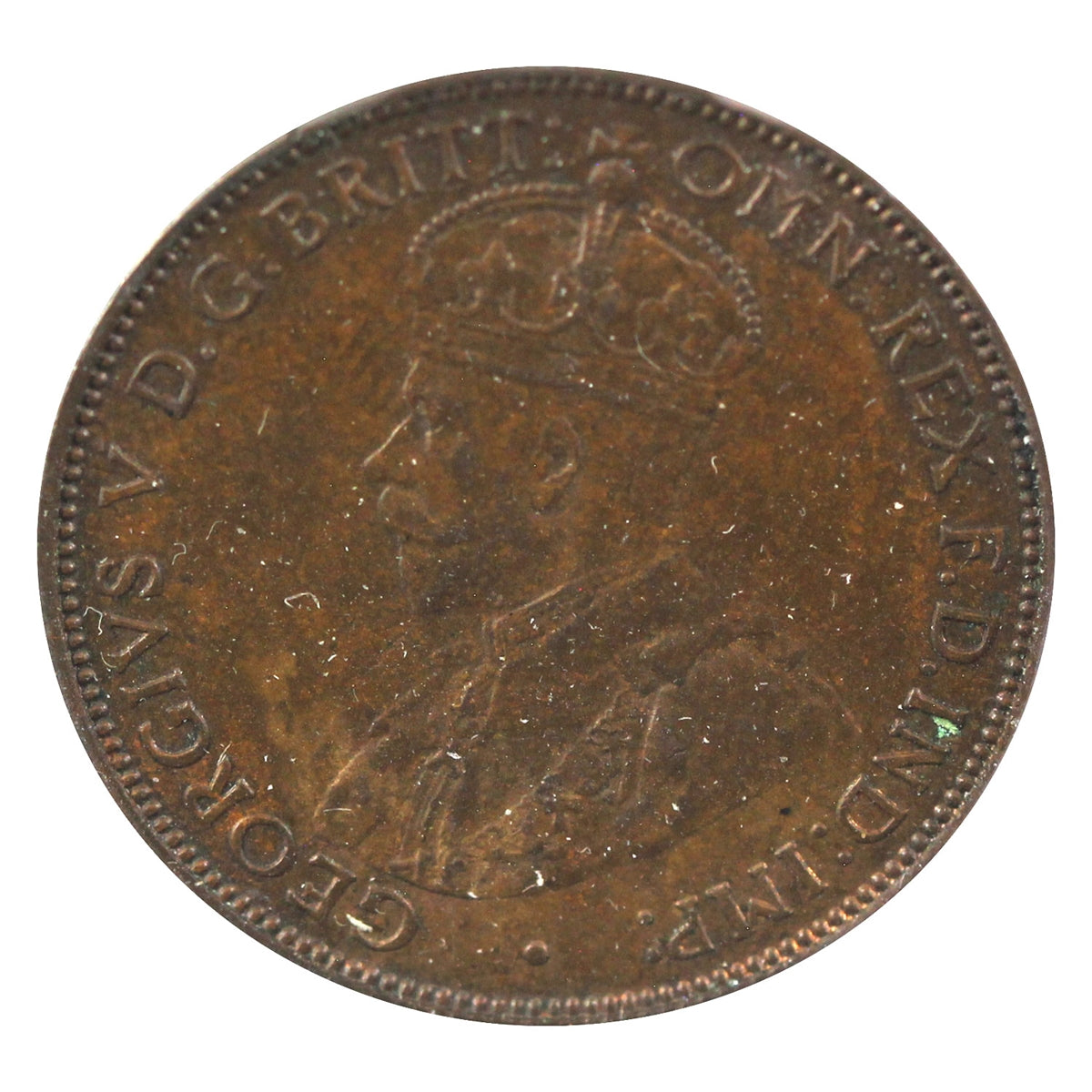 Australia 1916 1/2 Penny Almost Uncirculated (AU-50) $