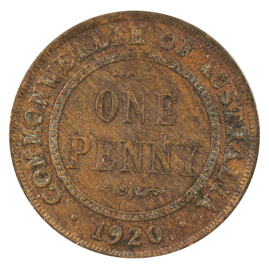 Australia 1920 Penny Extra Fine (EF-40) $