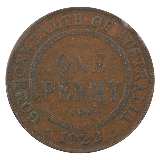 Australia 1922 Penny VF-EF (VF-30)