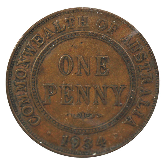 Australia 1934 Penny VF-EF (VF-30)