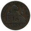 Belgium 1865 2 Centimes VF-EF (VF-30)