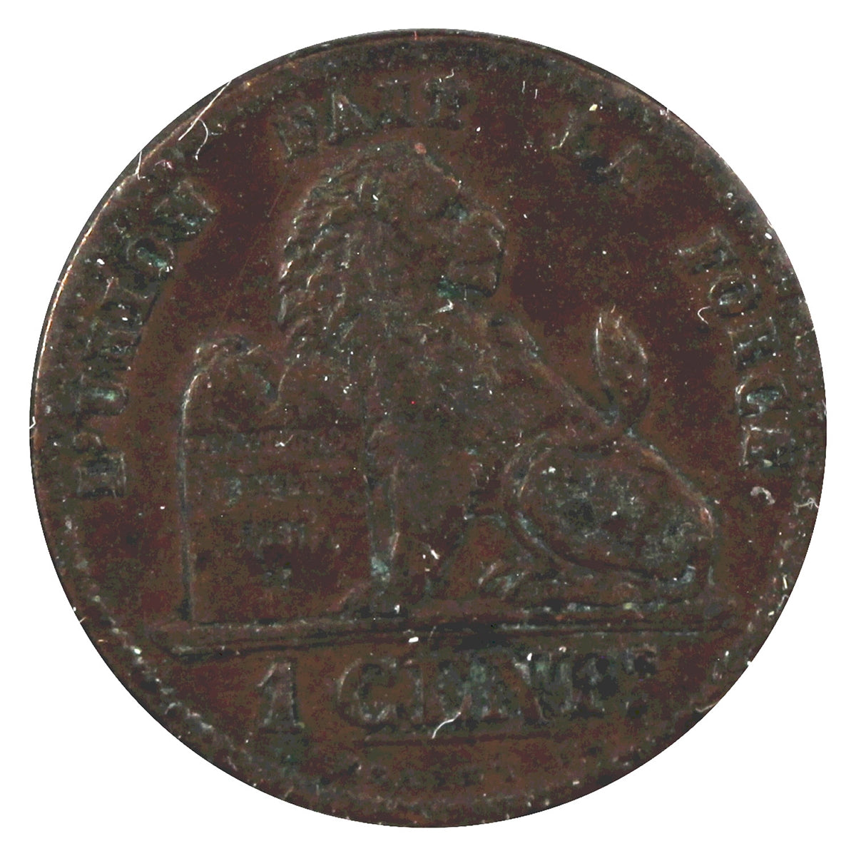 Belgium 1875 Centime Extra Fine (EF-40)