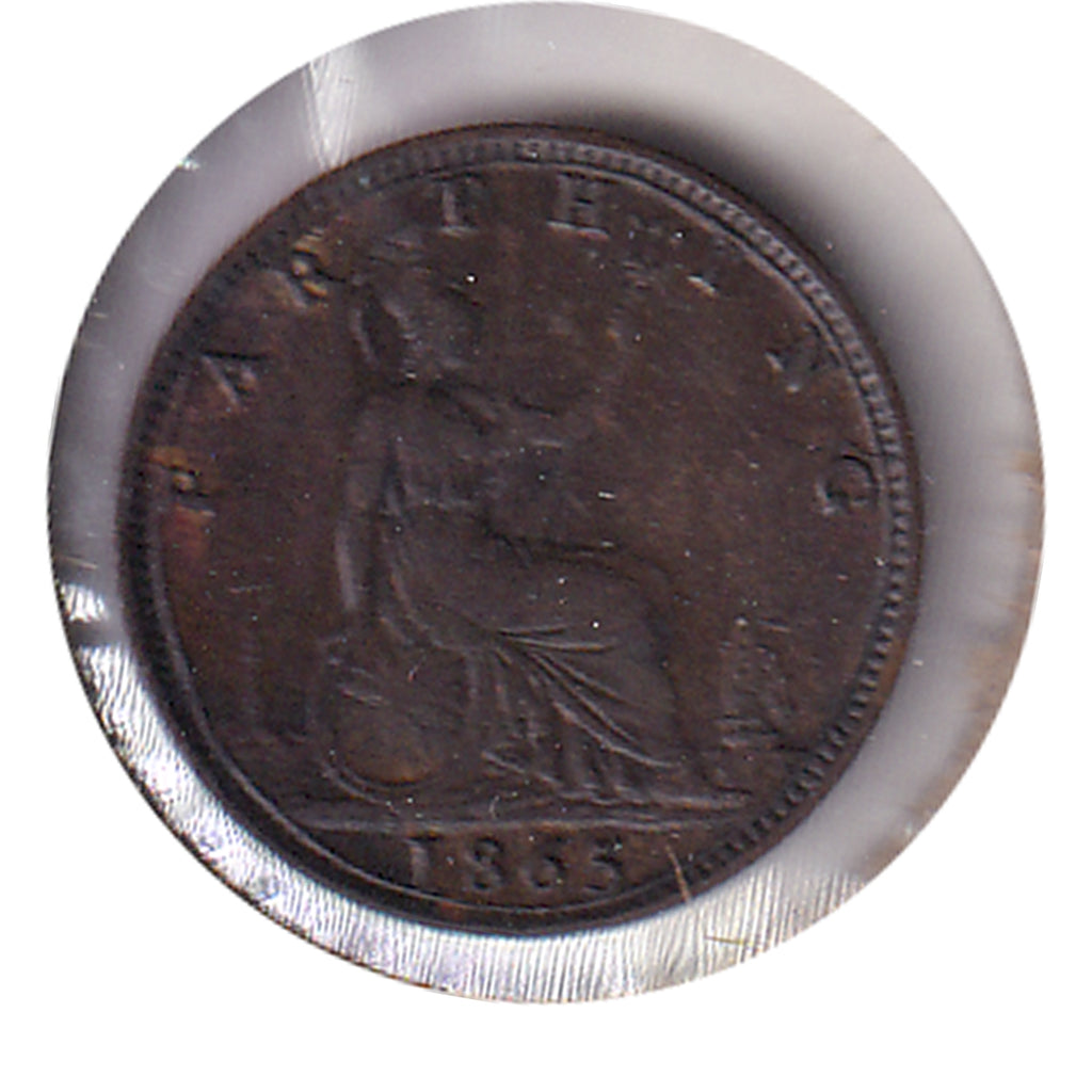 Great Britain 1865 Farthing Extra Fine (EF40) $