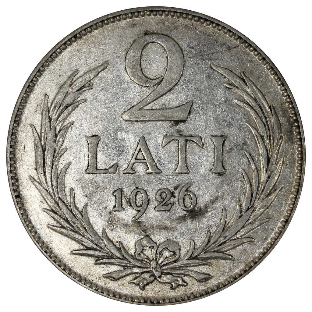 Latvia 1926 2 Lati Extra Fine (EF40)
