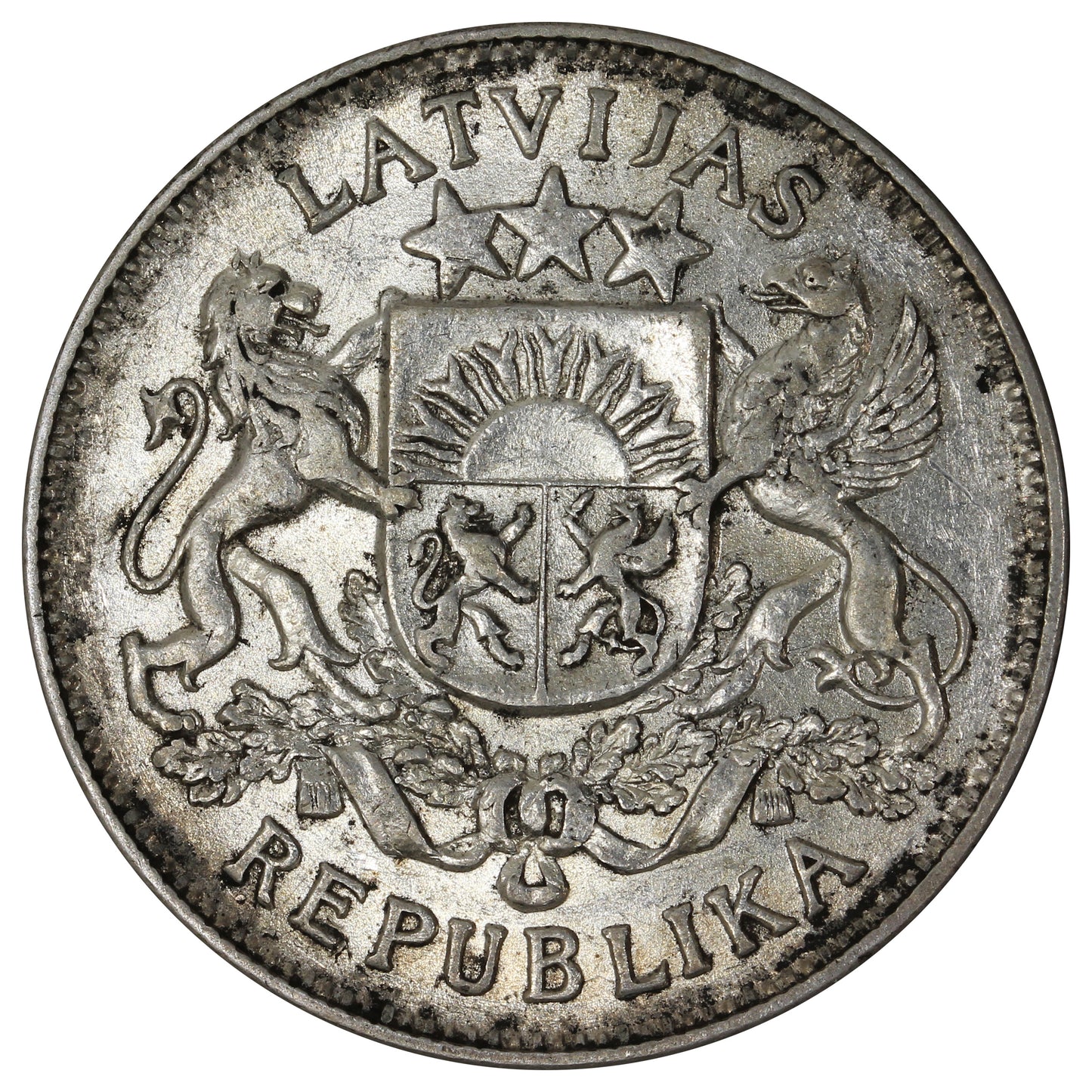 Latvia 1926 2 Lati Extra Fine (EF40)
