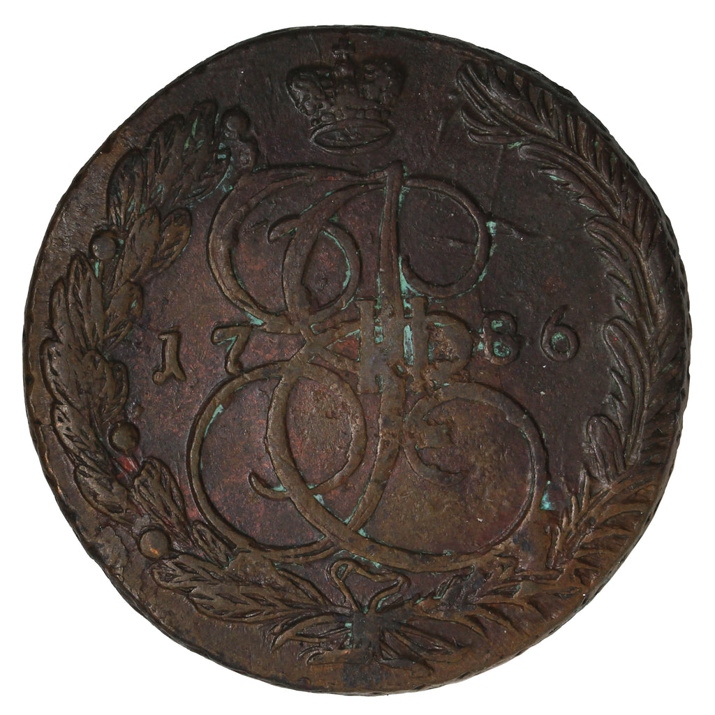 Russia 1786EM 5 Kopeks VF-EF (VF30) (L)