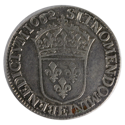 France 1662E Louis XIV 1/2 &Eacute;cu Extra Fine (EF-40) $