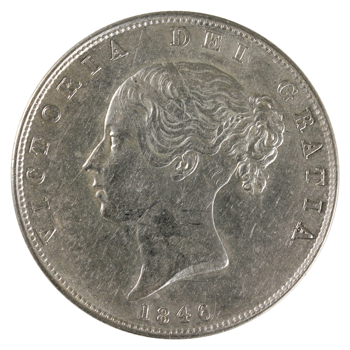 Great Britain 1846 1/2 Crown EF-AU (EF45) $