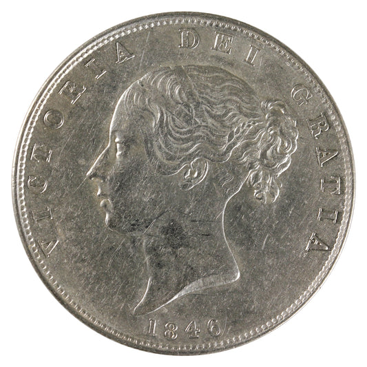 Great Britain 1846 1/2 Crown EF-AU (EF45) $
