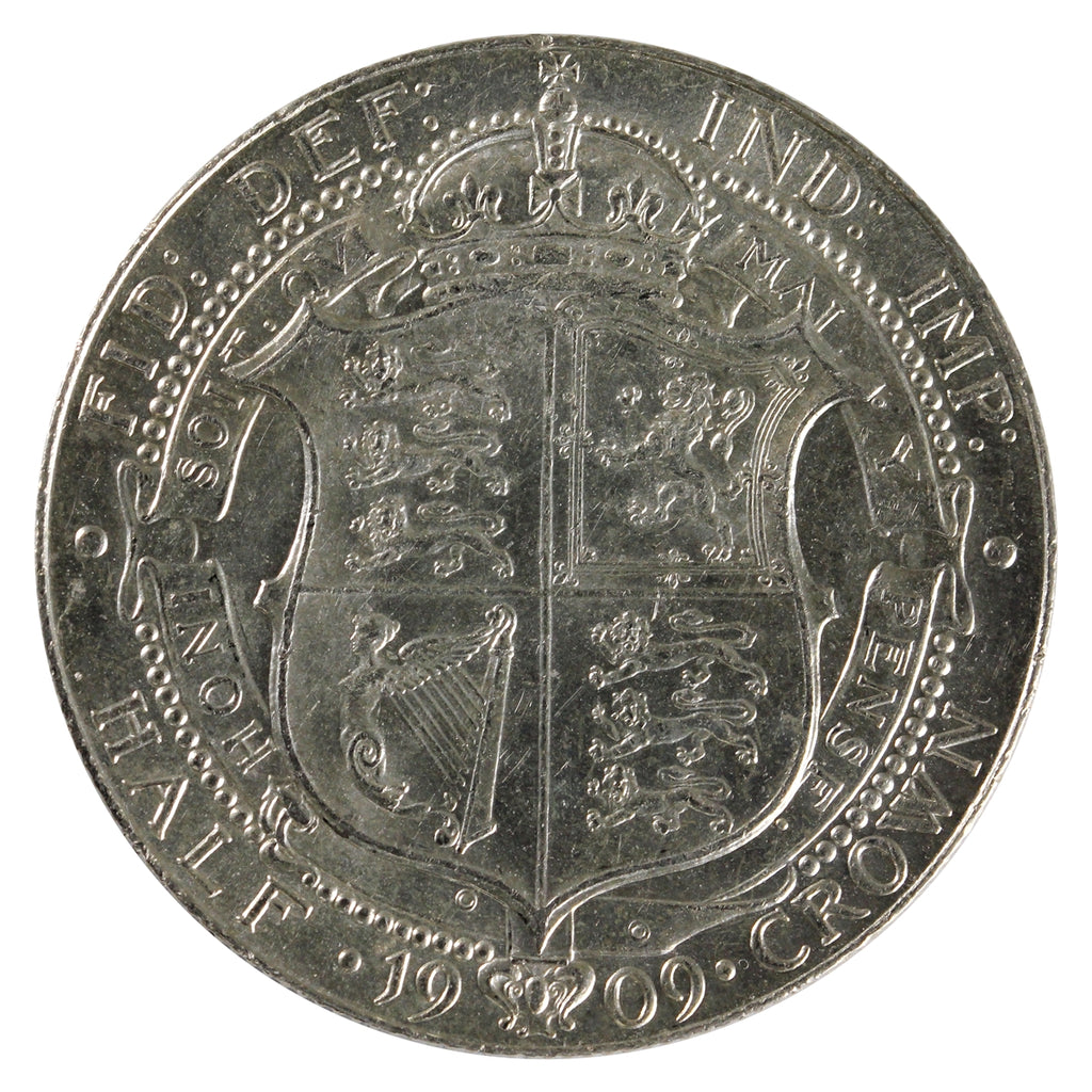 Great Britain 1909 1/2 Crown AU-UNC (AU55) $