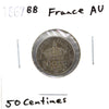 France 1867BB 50 Centimes Almost Uncirculated (AU50) $