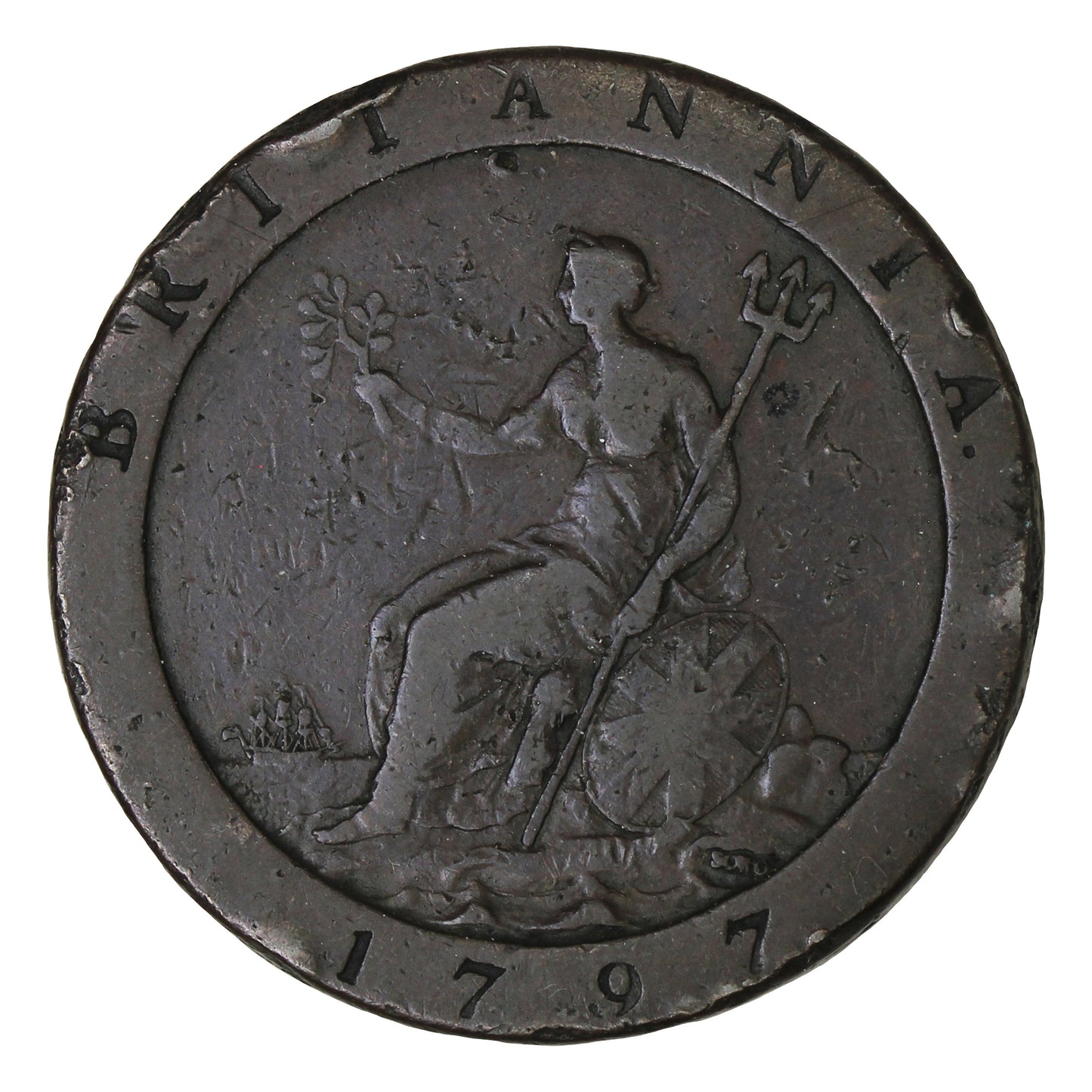 Great Britain 1797 George III Penny F-VF (F15) (L)