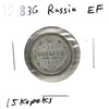 Russia 1908 15 Kopeks Extra Fine (EF40) $