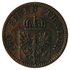 German States 1868A Prussia 2 Pfennig Almost Uncirculated (AU50)