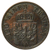 German States 1862A Prussia 3 Pfennig Almost Uncirculated (AU50)