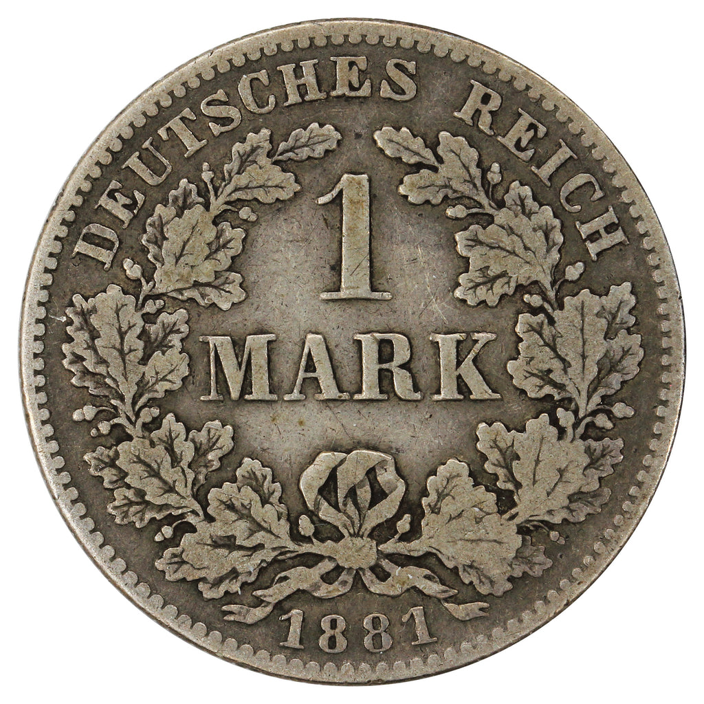 German Empire 1881F Mark VF-EF (VF30)