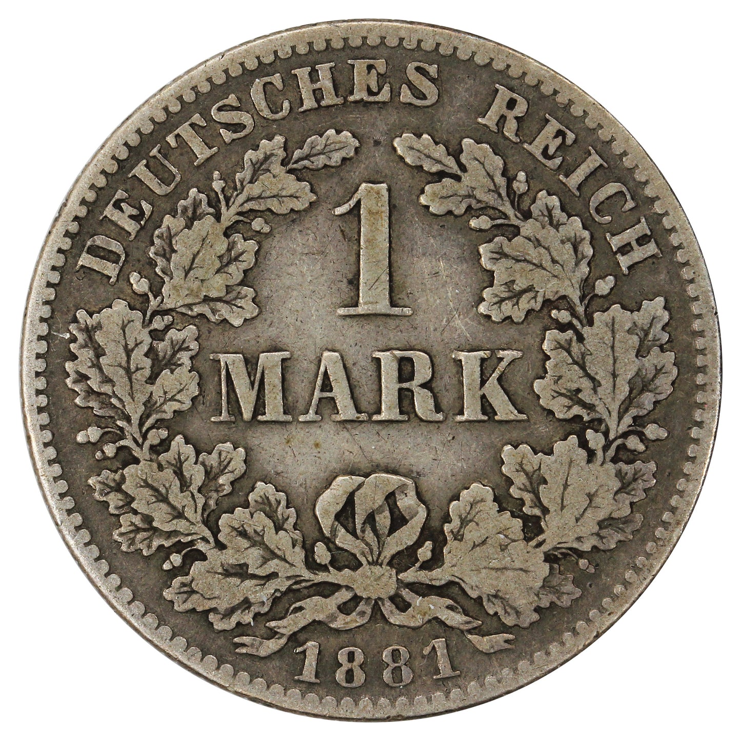 German Empire 1881F Mark VF-EF (VF30)