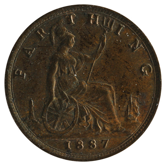 Great Britain 1887 Farthing Extra Fine (EF40)