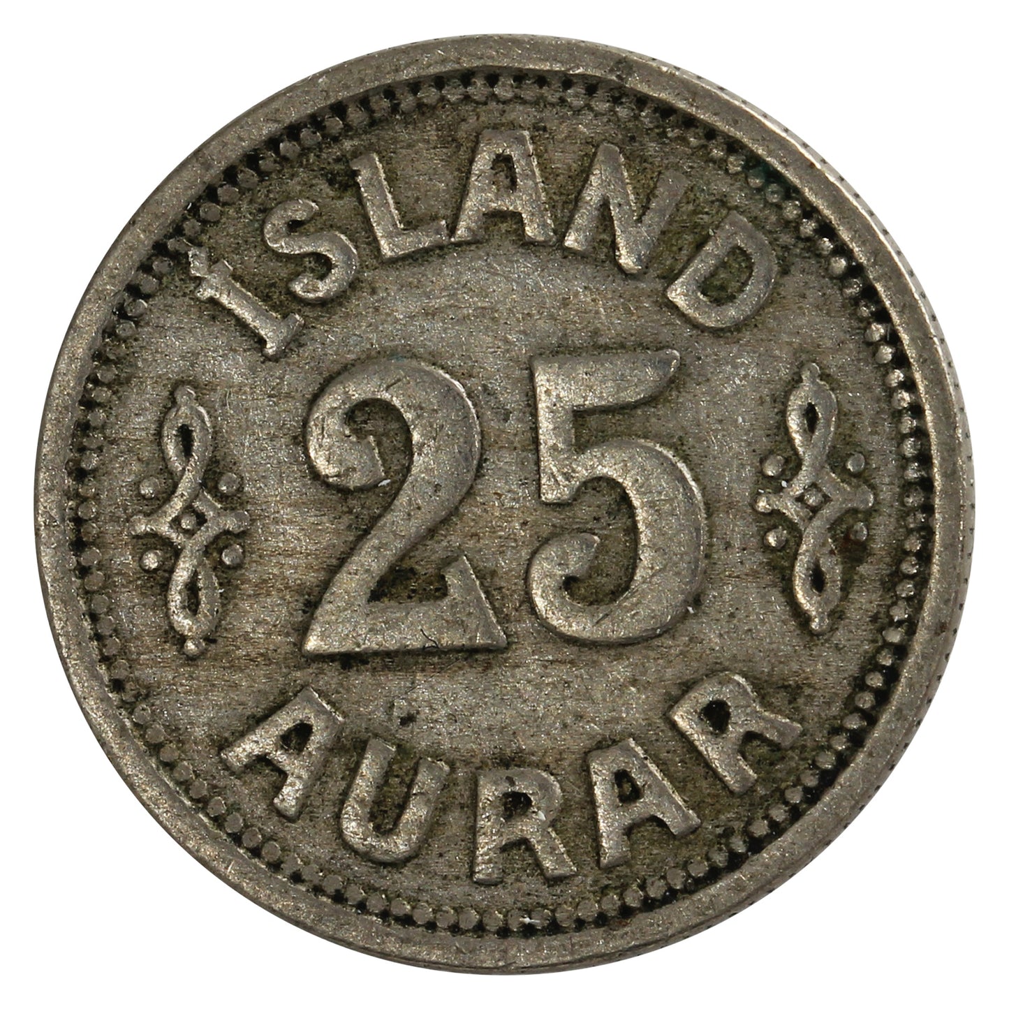 Iceland 1923 HCNGJ 25 Aurar Extra Fine (EF40)