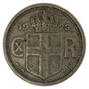 Iceland 1923 HCNGJ 25 Aurar Extra Fine (EF40)