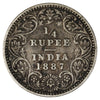 India 1887B 1/4 Rupee Very Fine (VF20)