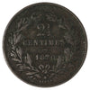 Luxembourg 1870 Dot Above Barth 2 1/2 Centimes Very Fine (VF20)