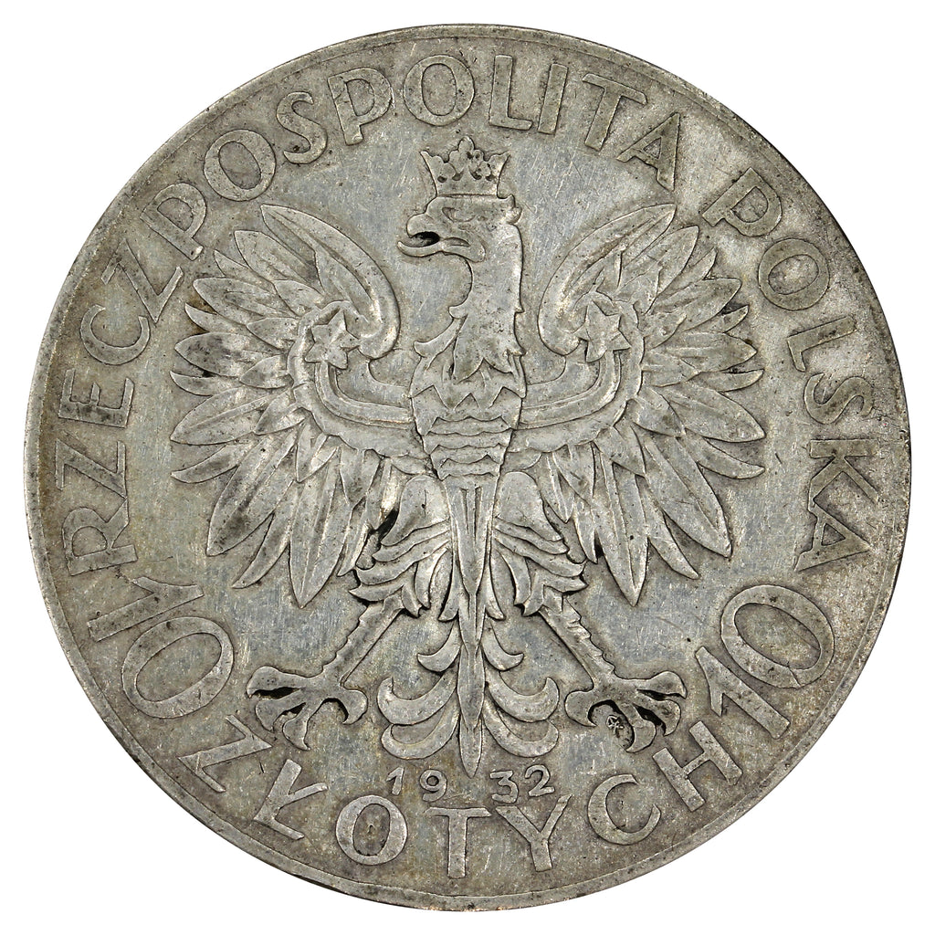 Poland 1932W 10 Zlotych Extra Fine (EF40)