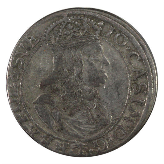 Poland 1600TLB Johann Casimir 6 Groszy VF-EF (VF-30) $