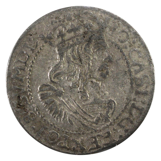 Poland 1664AT Johann Casimir 6 Groszy VF-EF (VF-30) $