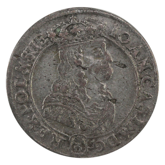 Poland 1667TLB Johann Casimir 6 Groszy VF-EF (VF-30) $