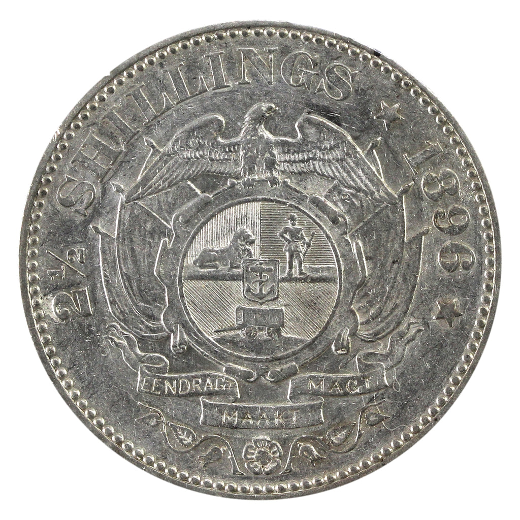 South Africa 1896 2 1/2 Shillings Extra Fine (EF40) $