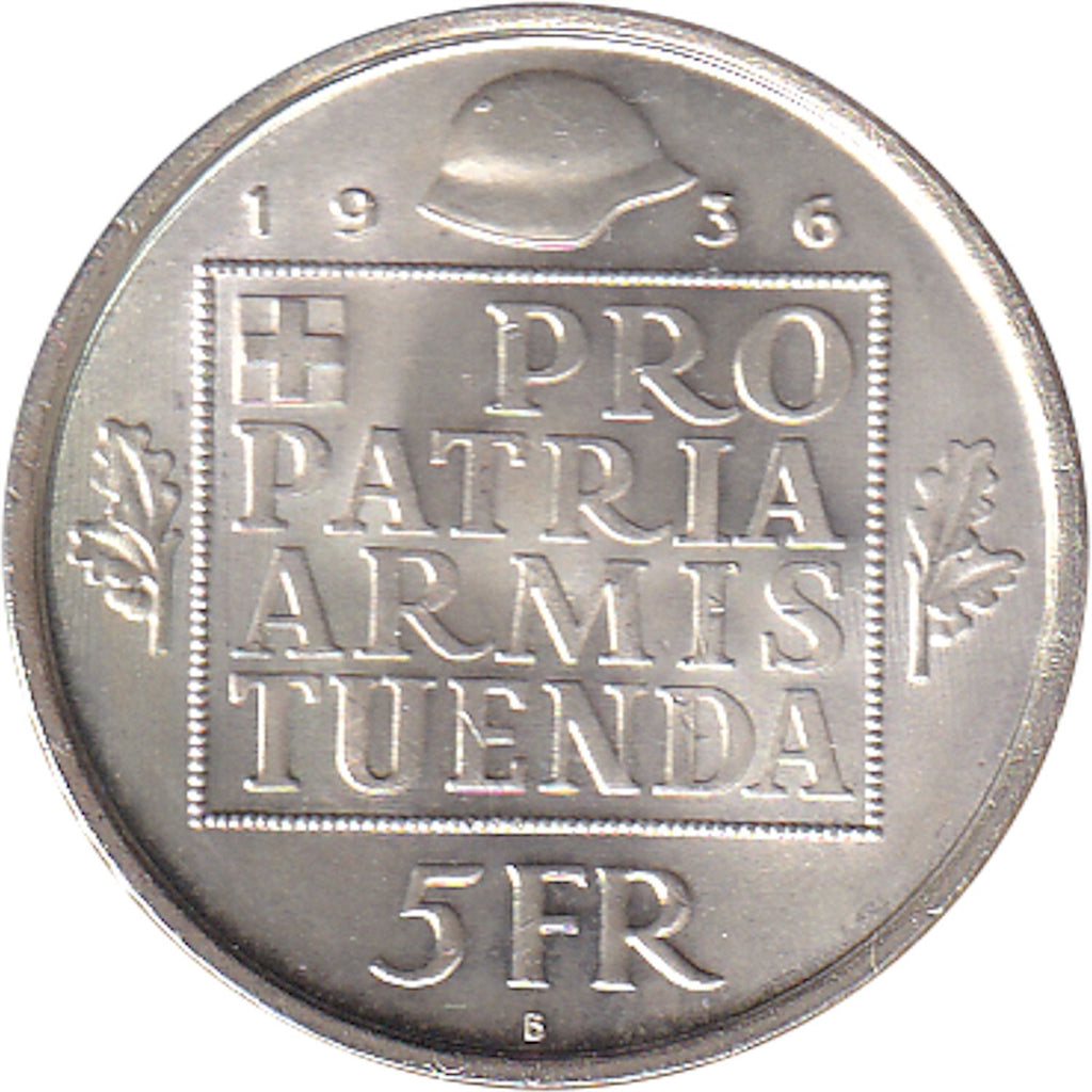Switzerland 1936B 5 Francs Gem Brilliant Uncirculated (MS65) $