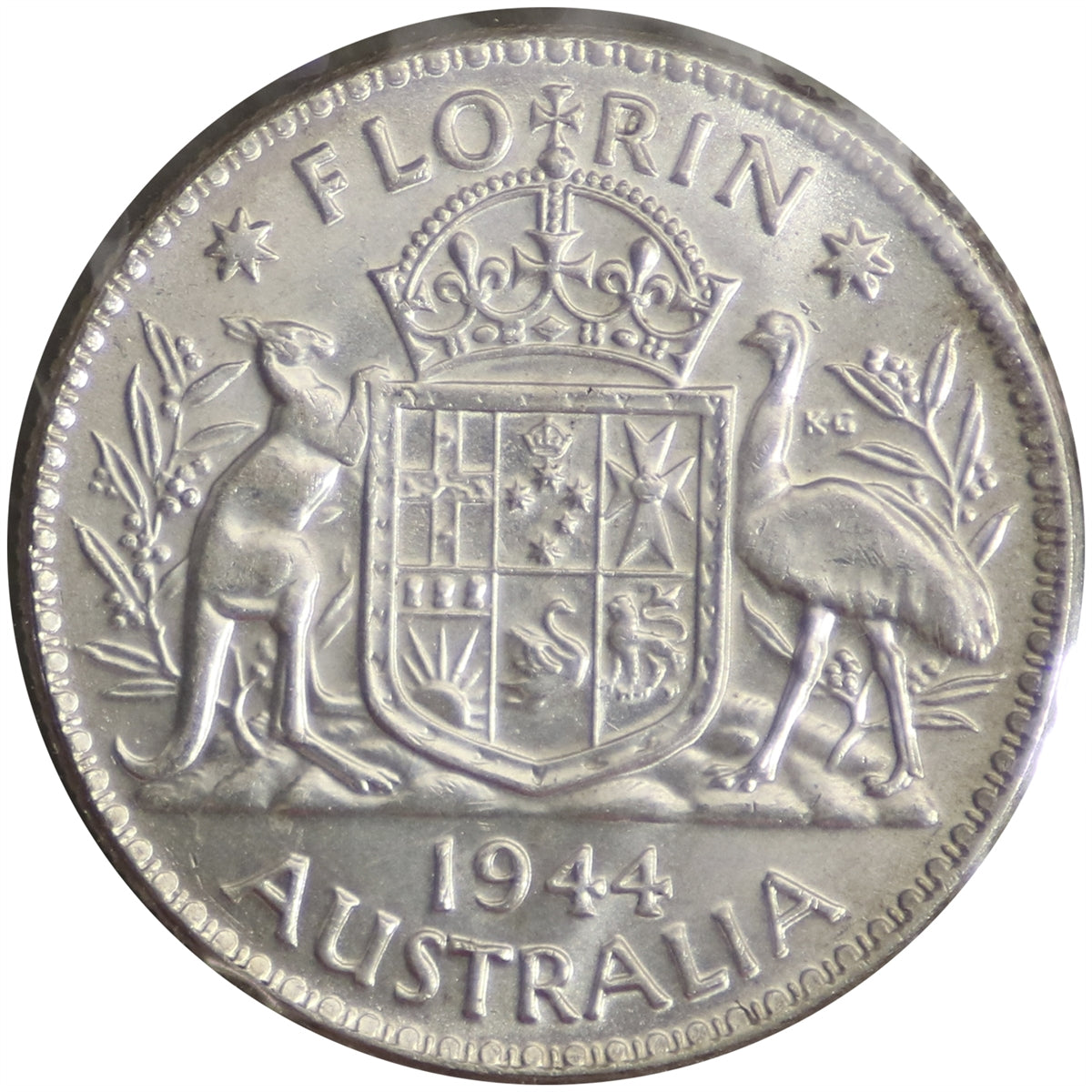 Australia 1944 Florin Brilliant Uncirculated (MS63) $