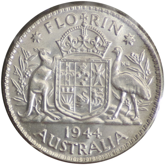Australia 1944 Florin Brilliant Uncirculated (MS63) $