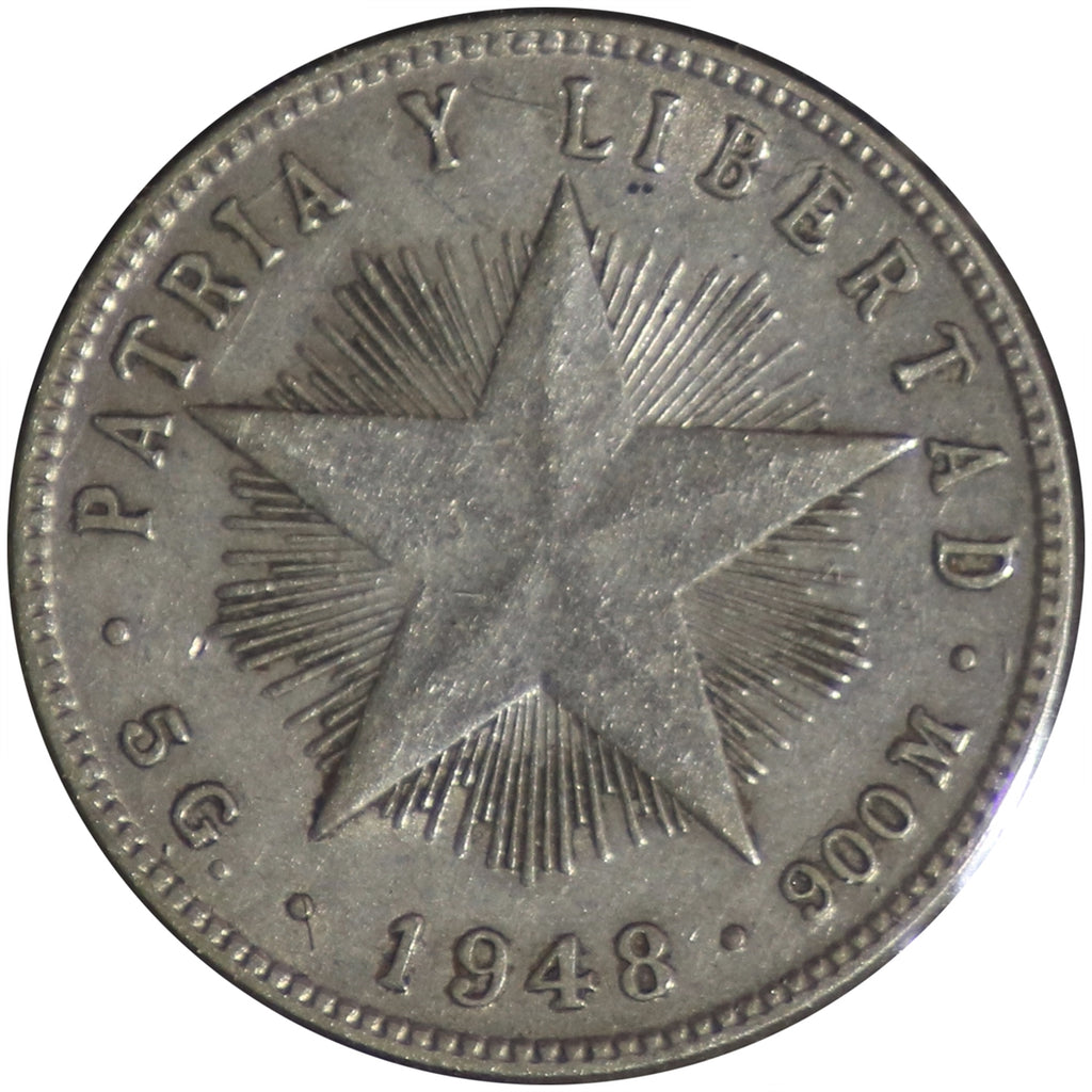 Cuba 1948 20 Centavos Extra Fine (EF40)