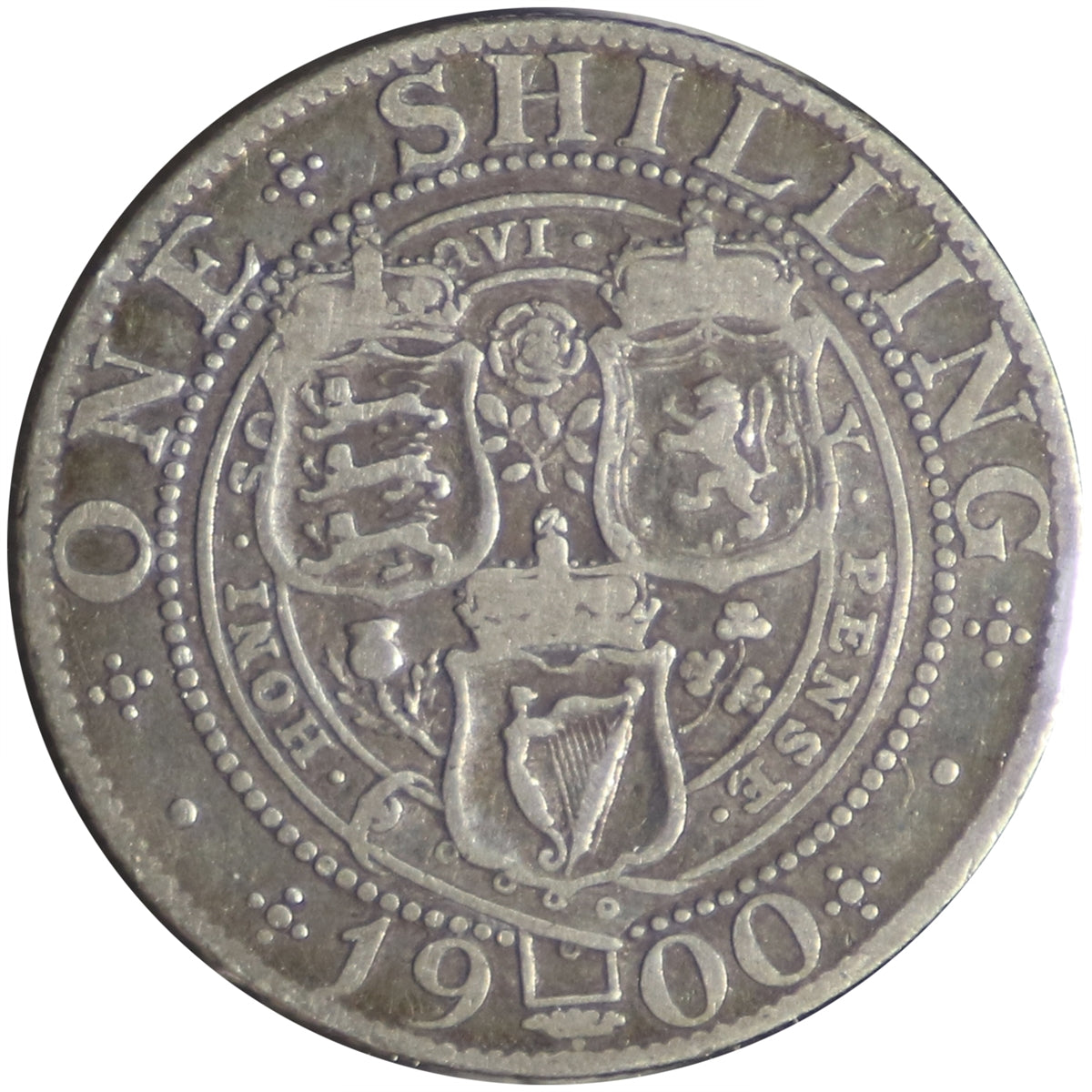 Great Britain 1900 Shilling Fine (F12)