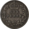 Great Britain 1907 6 Pence Very Fine (VF20)