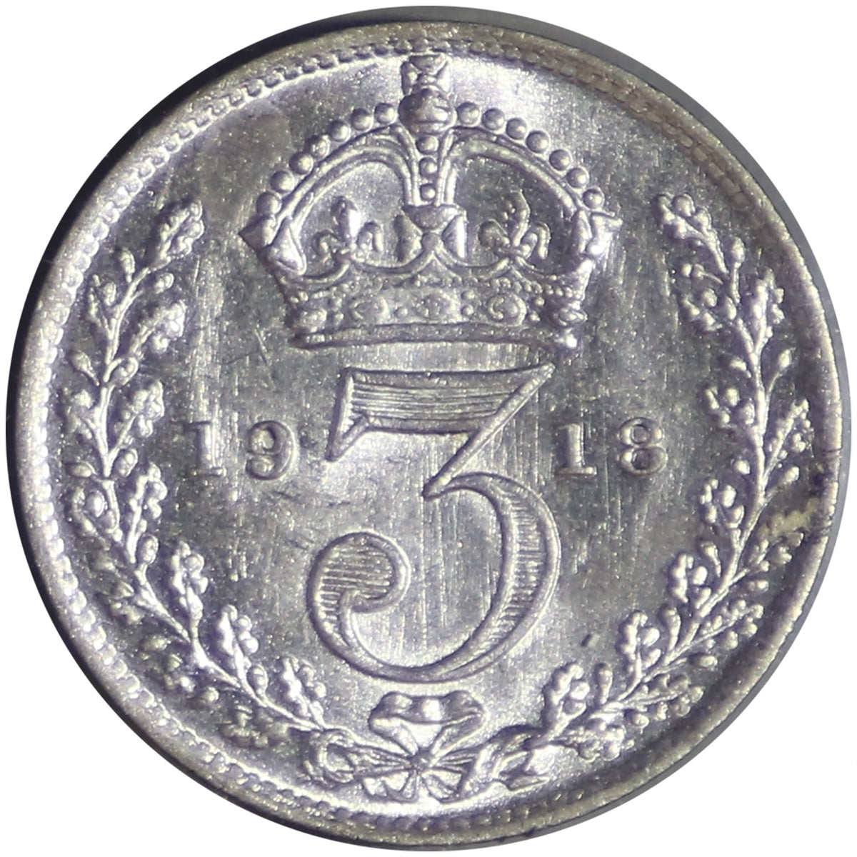 Great Britain 1918 3 Pence Uncirculated (MS60)