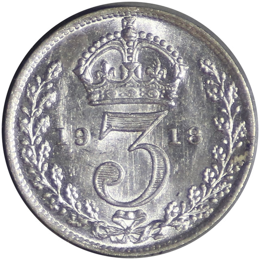 Great Britain 1918 3 Pence Uncirculated (MS60)