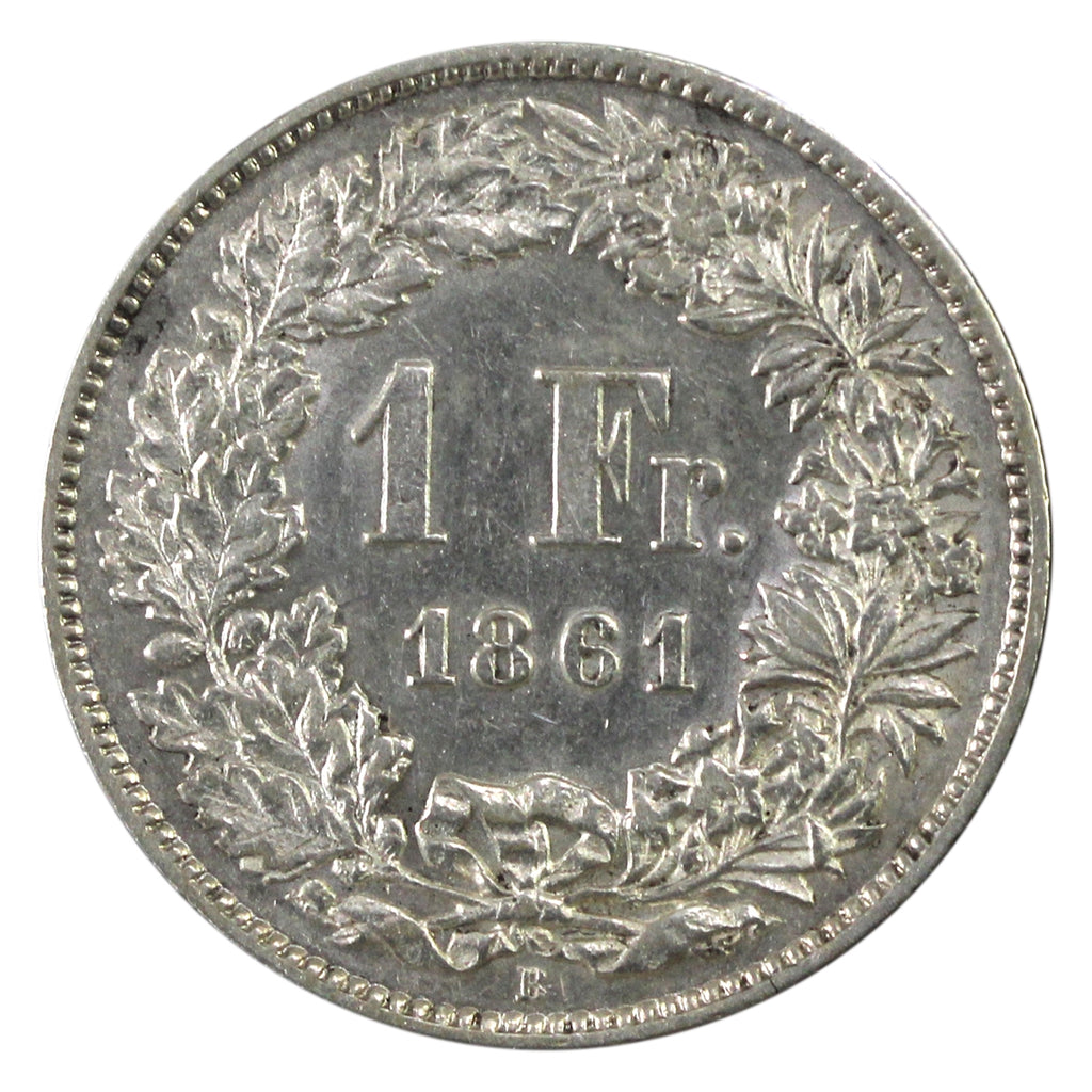 Switzerland 1861B Franc Extra Fine (EF40) $