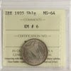 Ireland 1935 Shilling ICCS Certified MS64 KM #6