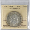 Great Britain 1924 Half Crown ICCS Certified AU55