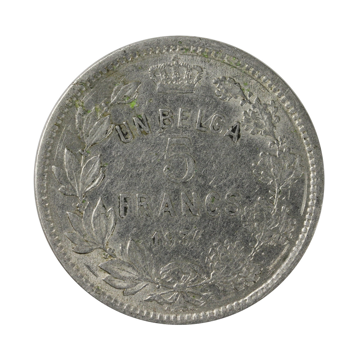 Belgium 1934 5 Francs VF-EF (VF30) $