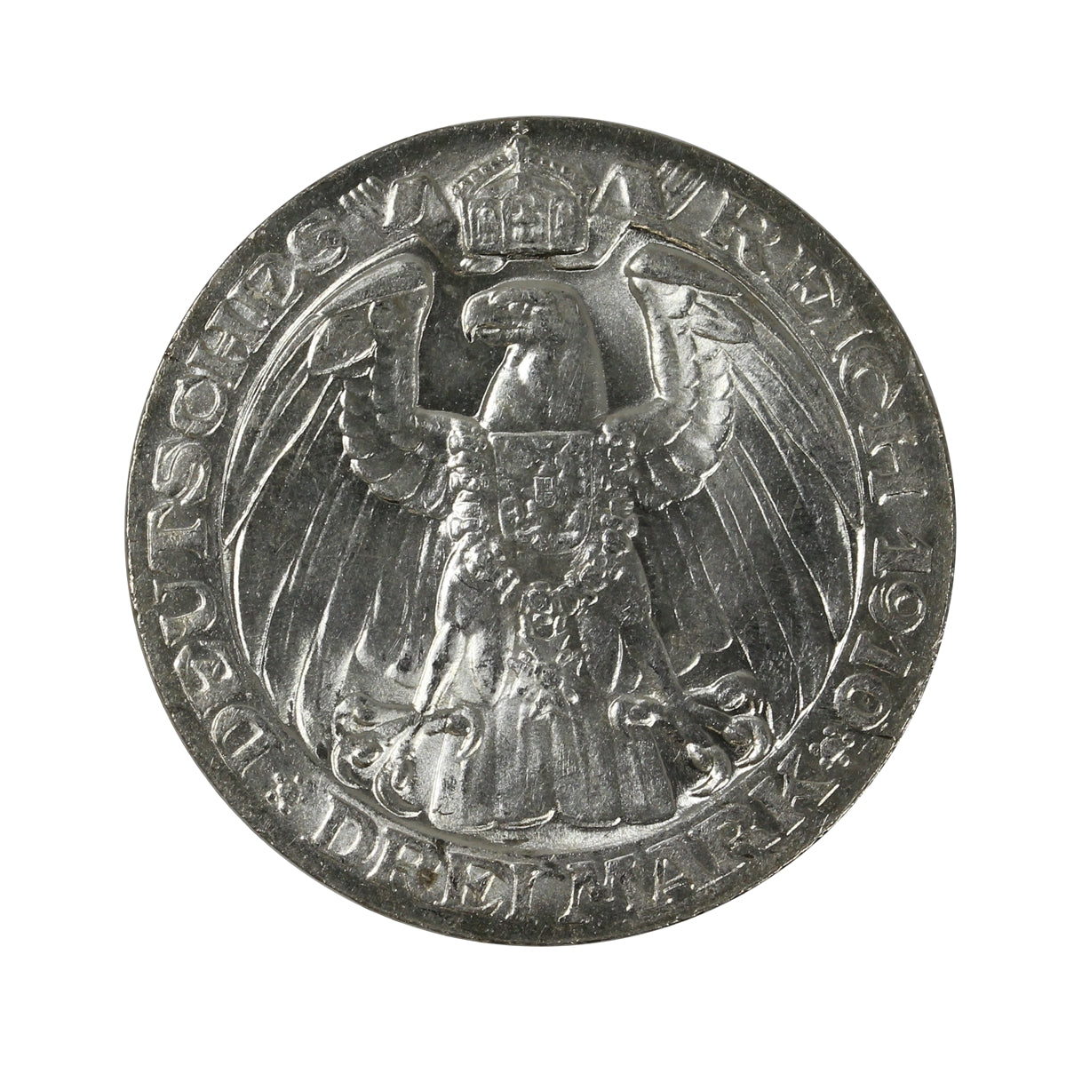 German States 1910 Prussia, Berlin University 3 Marks Brilliant Uncirculated (MS63) $