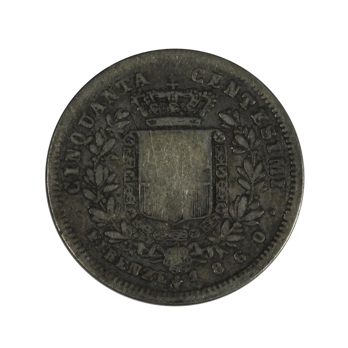 Italy 1860 Emilia 50 Centesimi F-VF (F15) $